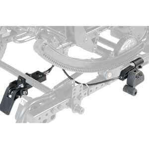 Rear foot operated lock
