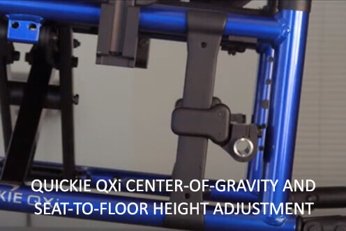 The Quickie QXi Center-of-Gravity and Seat-to-Floor Height Adjustment 