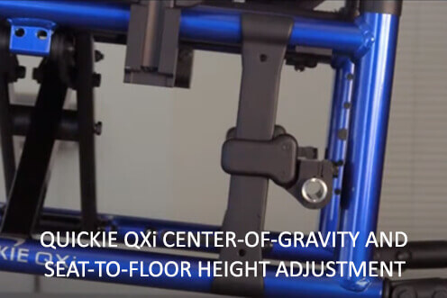 The Quickie QXi Center-of-Gravity and Seat-to-Floor Height Adjustment 