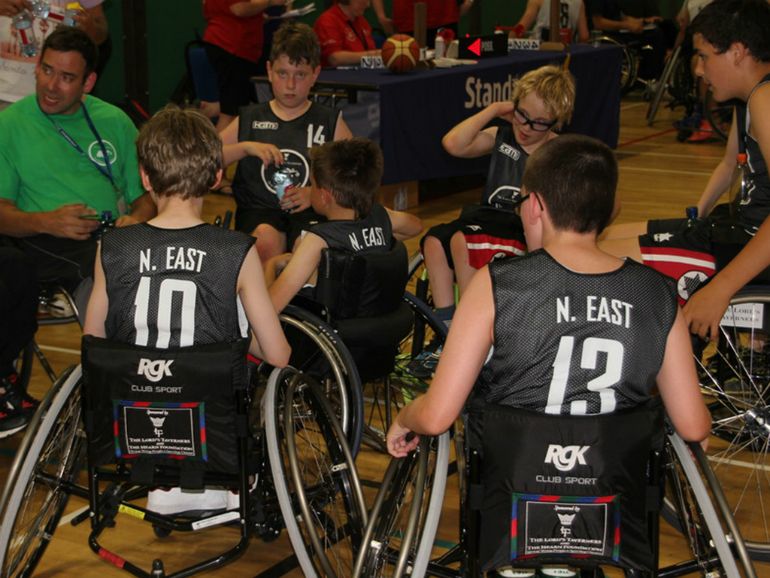 wheelchair basketball team