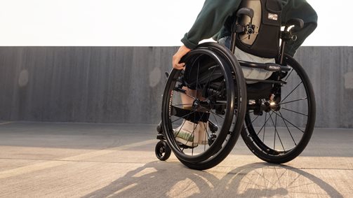 Wheelchair handrims on a quickie nitrum