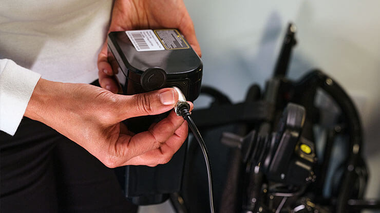 Off-powerchair battery charging