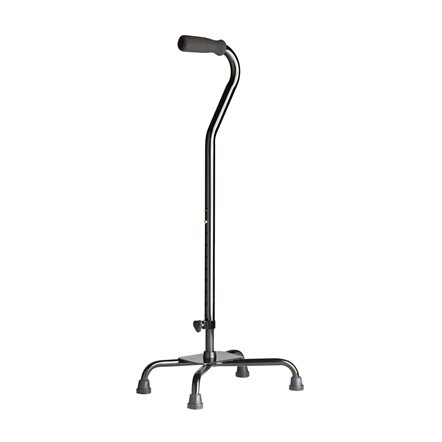 Quad Cane, Black, Large Base, Adult