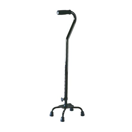 Quad Cane, Black, Small Base, Adult