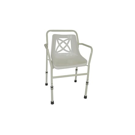Shower Chair, Adjustable Height and Arms, W/O Wheels